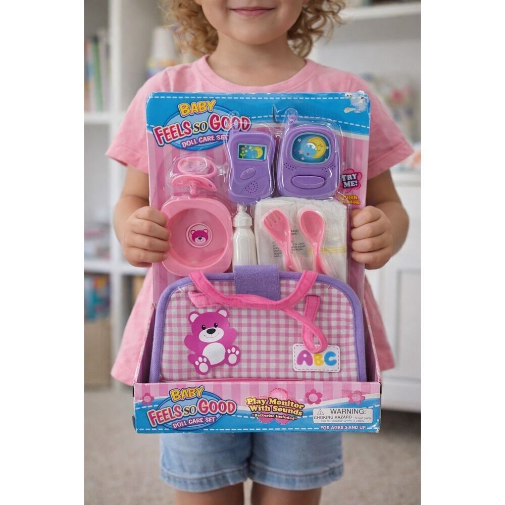 Baby Feels So Good Doll Care Set Pretend Play Baby Monitor Medical Kit Ages 3+